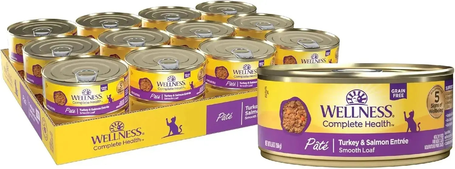 Wellness Complete Health Pate Adult Wet Cat Food, Natural, Protein-Rich, Grain F -Ê Wellness
