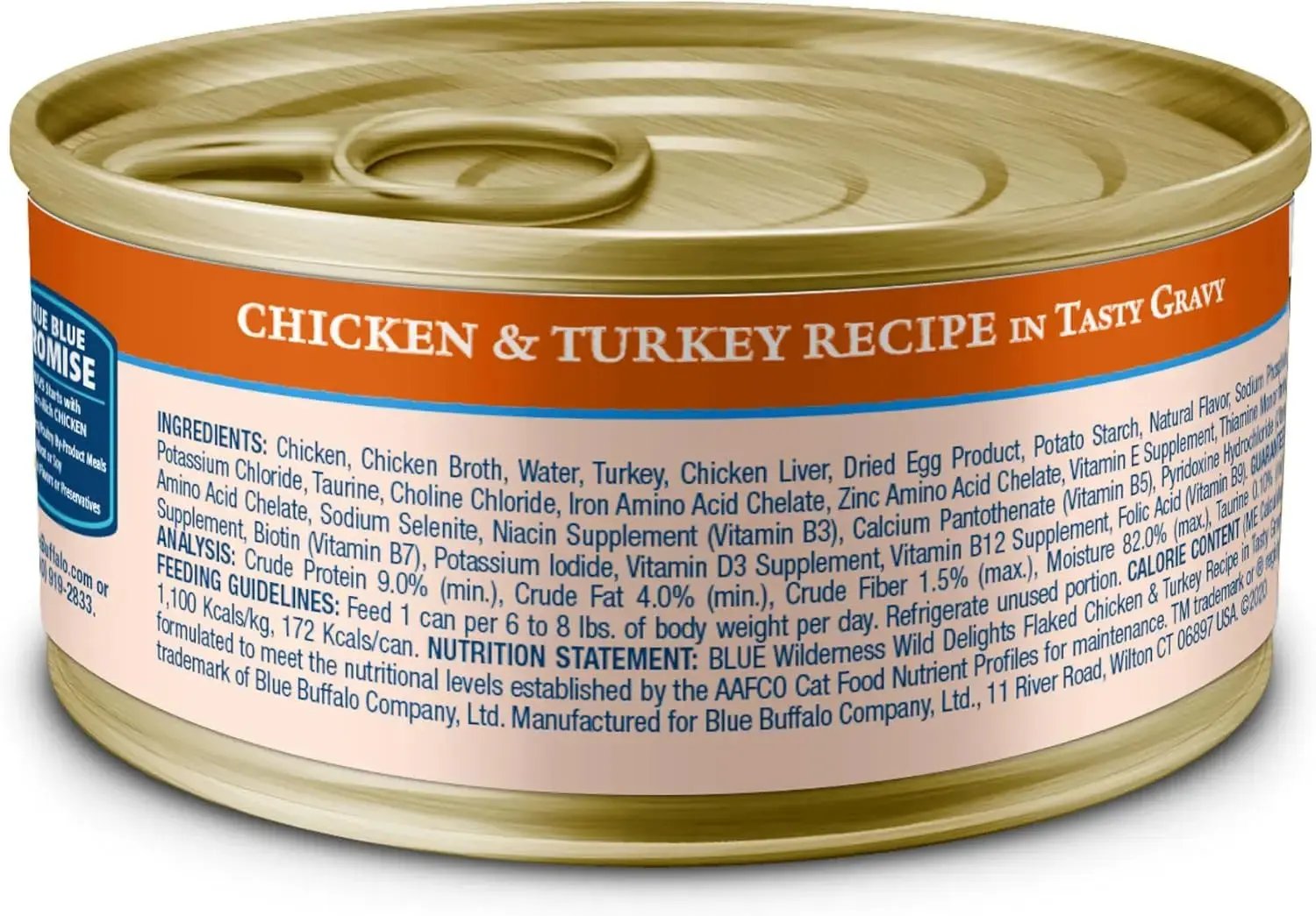Blue Buffalo Wilderness Wild Delights Minced Natural Wet Cat Food, Chicken & Turkey in Tasty -Ê Blue Buffalo